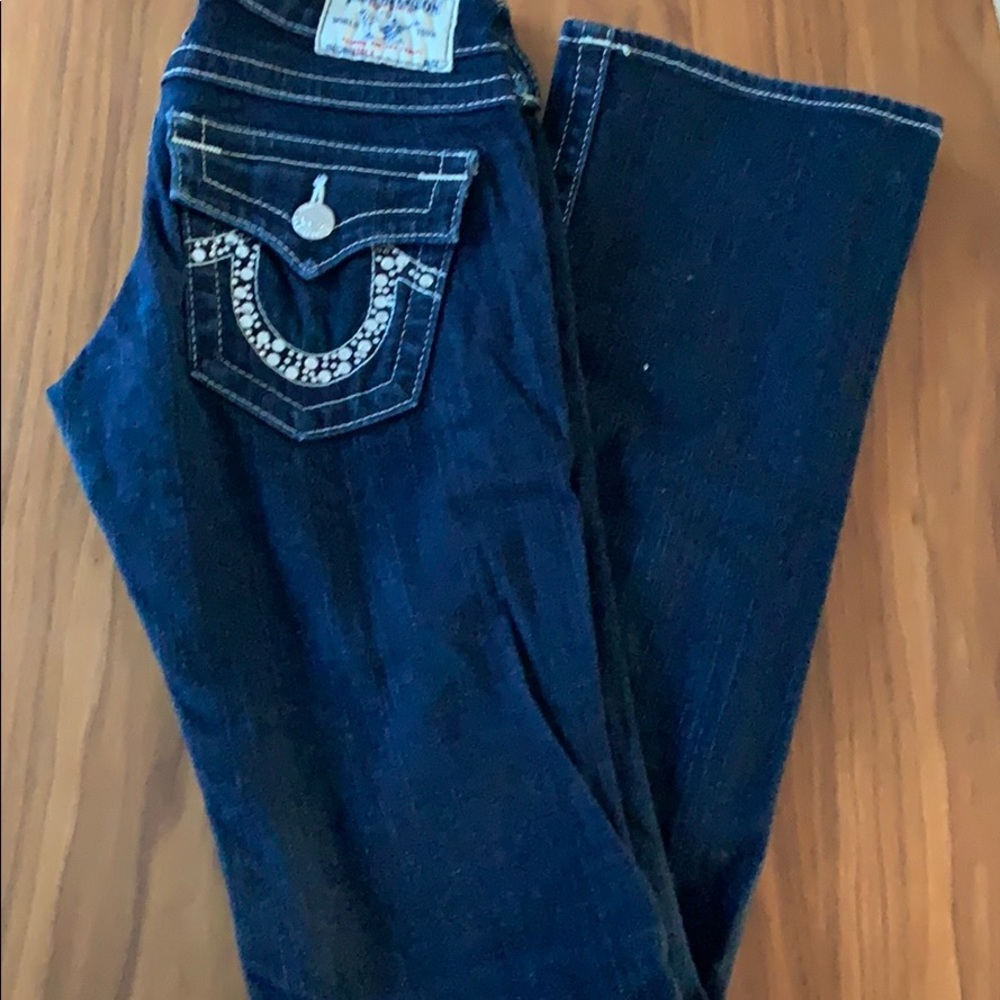 True religion dark blue jeans